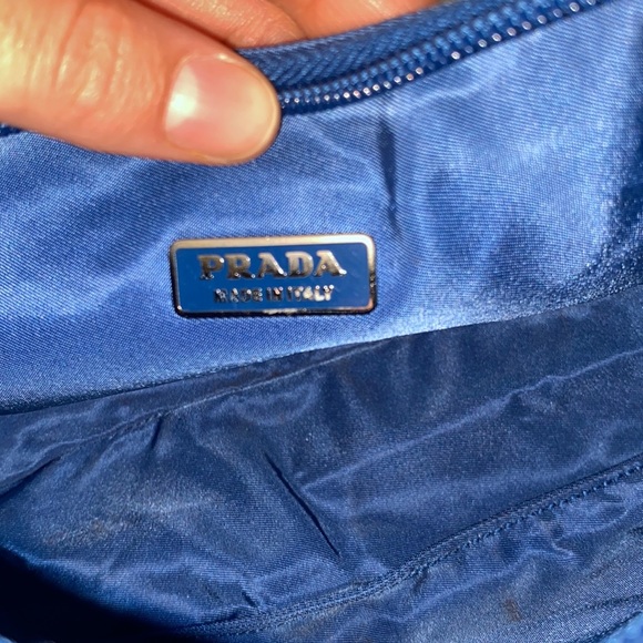 Prada Bags Prada Tessuto Mini Hobo Bag Nylon Royal Blue Vintage
